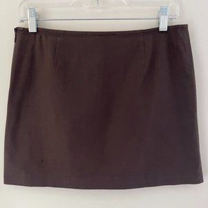 Theory Chocolate Mini Skirt